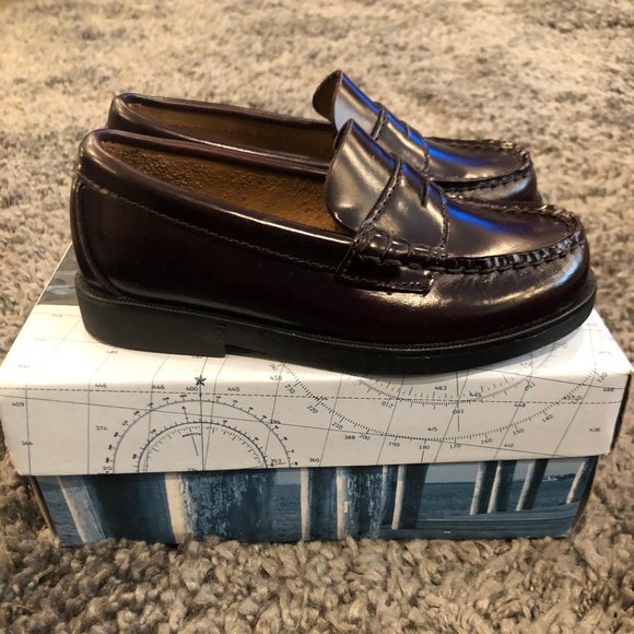 Boys Sperry Burgundy Leather Loafers - Picture 2 of 4